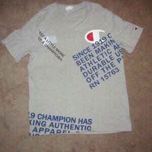 Vintage 1980's Champion Graphic T-Shirt Men's Size XL Gray Multicolor